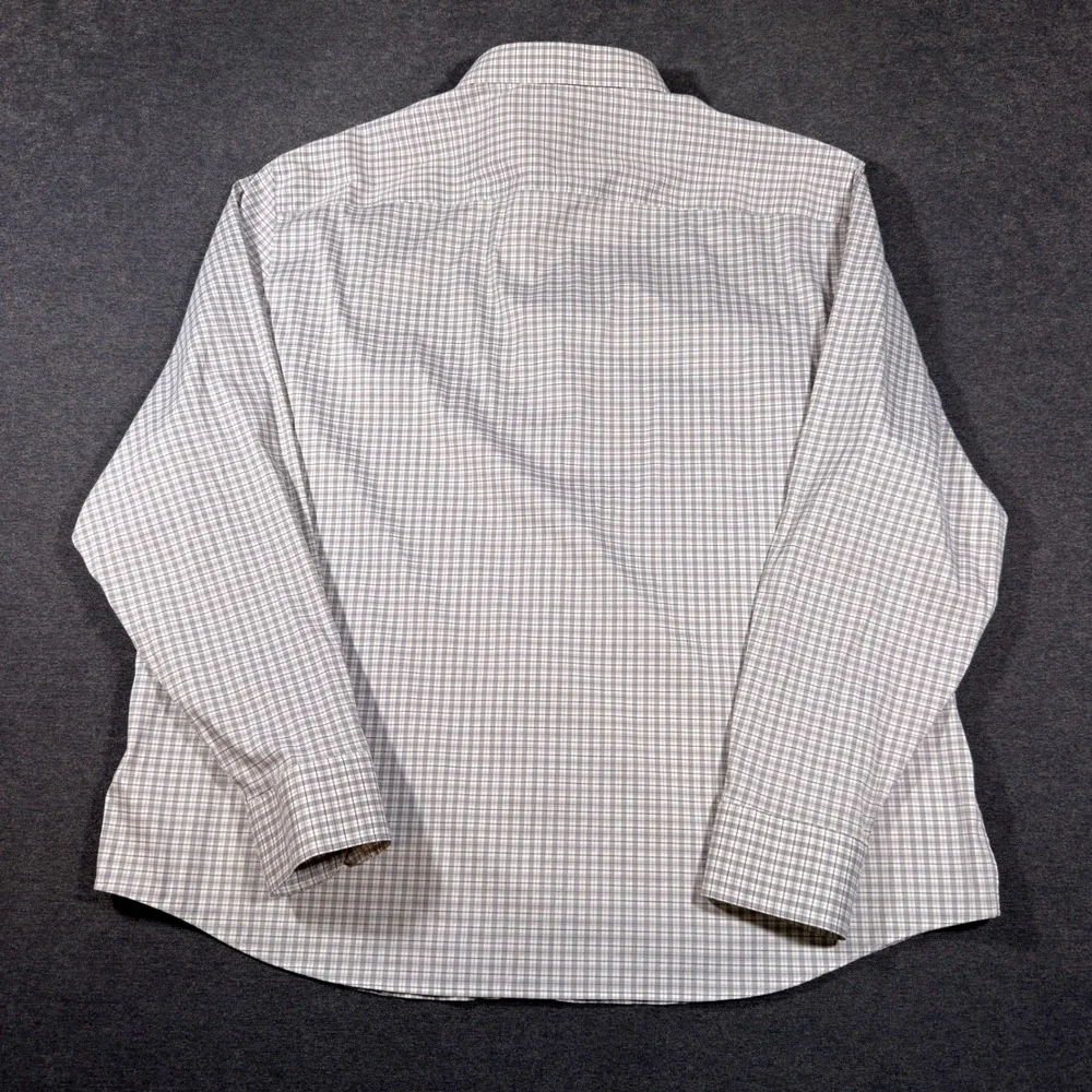 UNTUCKit Button Down Shirt Mens XXXL Gray Plaid Wrinkle Free Performance Regular